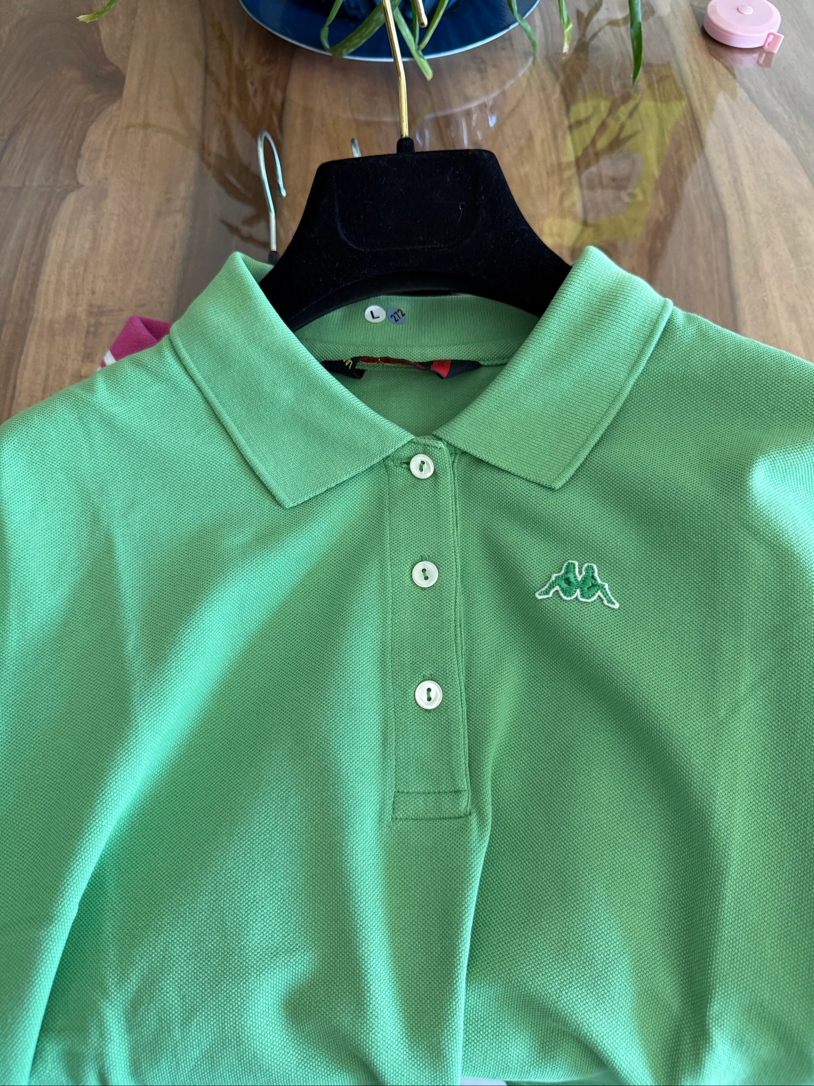Lot 4 Polos Femme Kappa – Tamanho L / XL – Rosa Verde Azul – Estado Perfeito – photo 8